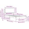 vidaXL Ramka ł&oacute;żka z tapicerowanym wezgłowiem Czarny 90 x 190 cm