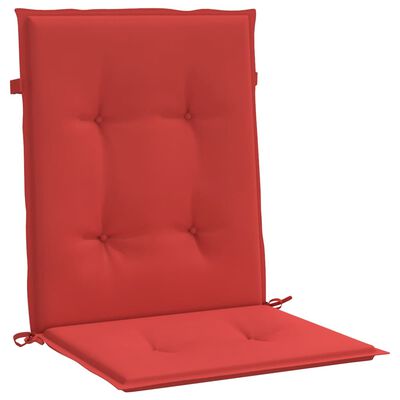 vidaXL Poduszki na krzesła ogrodowe, 2 szt., czerwone, 100x50x3 cm