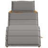 vidaXL Leżak 2-osoba 2 pcs Szary 184 x 55 x 64cm Lite drewno akacjowe