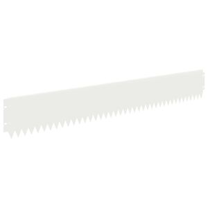 vidaXL Krawężnik do trawnika 20 pcs 103 x 15 cm Stal Biały