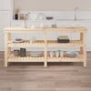 vidaXL Stolik roboczy, 181x50x80 cm, lite drewno sosnowe
