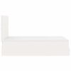 vidaXL Rama ł&oacute;żka otomana z materacem, biała, 120x200 cm, ekosk&oacute;ra