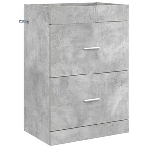 vidaXL Szafka pod zlewem w łazience Betonowy szary 56 x 37,5 x 81 cm