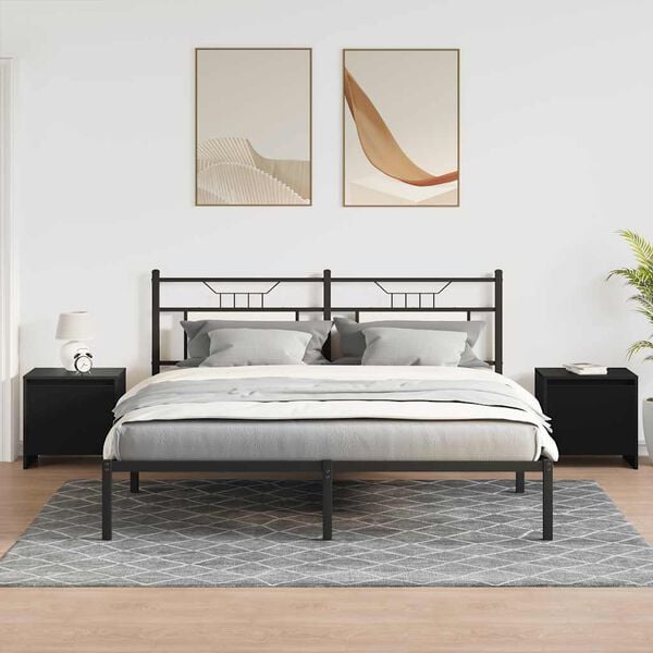 vidaXL Szafki nocne, 2 szt., czarne, 45x34x44,5 cm