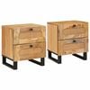 vidaXL Szafka Nocna 2 szt. Naturalny 40 x 33 x 46 cm Drewno z mango