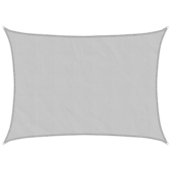 vidaXL Żagiel przeciwsłoneczny, jasnoszary, 8x6 m, 100% poliester