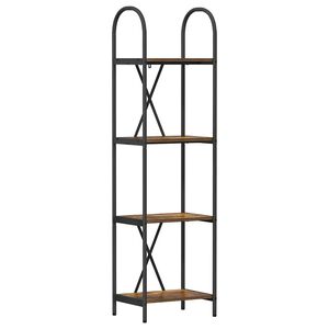 vidaXL P&oacute;łka na książki 4 poziomy 40 x 30 x 146 cm Drewno inżynieryjne