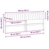 vidaXL Tapicerowane wezgłowie Ciemnoszary 200 cm Lite drewno sosnowe