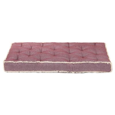 vidaXL Poduszka na sofę z palet, czerwień burgundowa, 120x80x10 cm