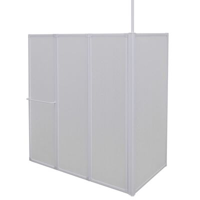 vidaXL Drzwi prysznicowe, kształt L, 70x120x137 cm, 4 panele, składane