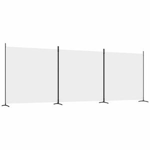 vidaXL Parawan 3-panelowy, biały, 525x180 cm, tkanina