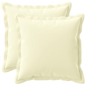 vidaXL Poszewka na poduszkę 2 szt. HOUTEN kremowy 30 x 30 cm Poliester