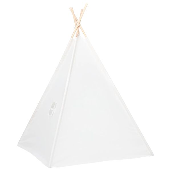 vidaXL Biały namiot dziecięcy tipi, z torbą, peach skin, 120x120x150cm