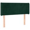 vidaXL Zagł&oacute;wek do ł&oacute;żka z LED, ciemnozielony, 93x16x78/88 cm, aksamit