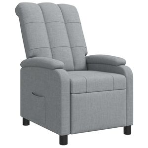 vidaXL Fotel recliner jasnoszary tkanina
