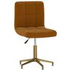 vidaXL Obrotowe krzesła stołowe, 2 szt., brązowe, aksamitne