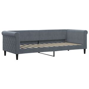 vidaXL Sofa z funkcją spania, ciemnoszara, 80x200 cm, aksamitna