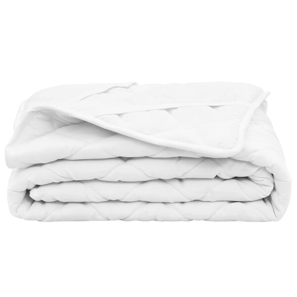 vidaXL Pikowany ochraniacz na materac, biały, 90 x 200 cm, ciężki