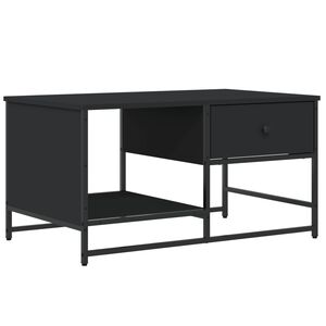 vidaXL Stolik kawowy, czarny, 85,5x51x45 cm, materiał drewnopochodny