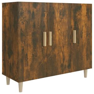 vidaXL Szafka, przydymiony dąb, 90x34x80 cm, materiał drewnopochodny