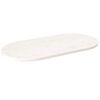 vidaXL Blat stołu, biały, 110x55x2,5 cm, lite drewno sosnowe, owalny