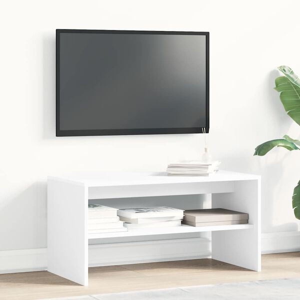 vidaXL Szafka pod TV, biała, 80 x 40 x 40 cm, płyta wi&oacute;rowa