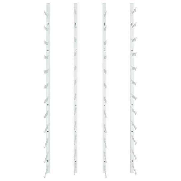 vidaXL Uchwyty ścienne na 36 butelek wina, 2 szt., białe, żelazne