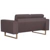 vidaXL Sofa 2-osobowa, tapicerowana tkaniną, taupe