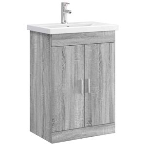 vidaXL Zestaw mebli łazienkowych Szary Sonoma 61 x 40 x 84,5 cm