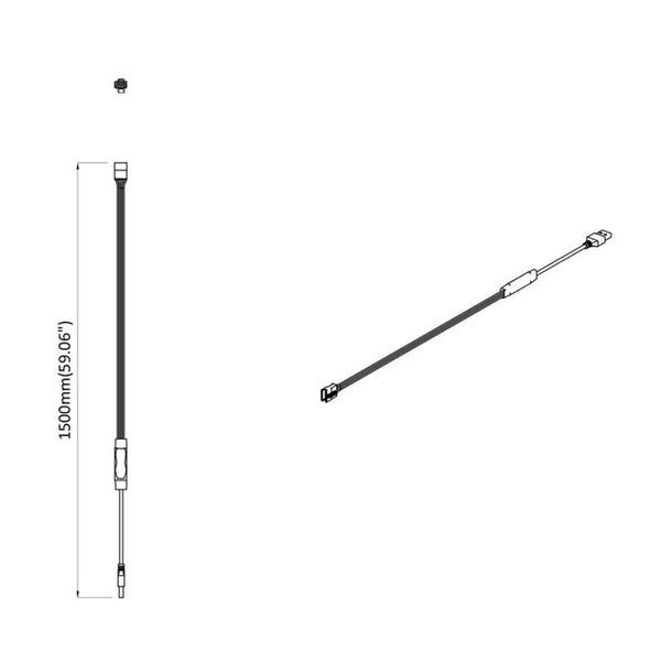 vidaXL Taśma LED 4 pcs Czarny i przezroczysty 300 x 0,8 x 0,3 cm