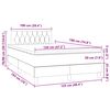 vidaXL Ł&oacute;żko kontynentalne z materacem, brązowe, 120x190 cm, tkanina