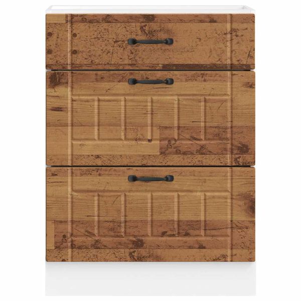 vidaXL Szafka kuchenna dolna „Lucca” Stare drewno Drewno klejone