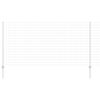 vidaXL Ogrodzenie z słupkiem Srebrny 1,2 x 10 m Stal