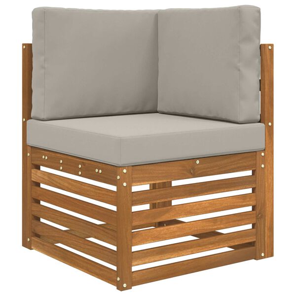 vidaXL Poduszka do sofy na zewnątrz 3 pcs Szary Poliester