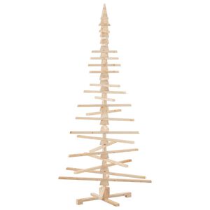 vidaXL Drewniana choinka do udekorowania, 210 cm, lite drewno sosnowe