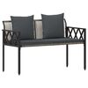 vidaXL Ławki ogrodowe 2 -Seater 116 x 56 x 75 cm polirattan