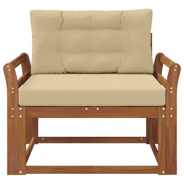 vidaXL Środkowa sofa ogrodowa Lite Drewno Akacji Naturalny