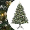 vidaXL Sztuczna choinka z podstawą Zielony 240 cm PVC, plastik i stal
