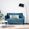 vidaXL Sofa dwuosobowa niebieska 109 cm aksamitna