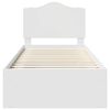 vidaXL Ramka ł&oacute;żka Z zagł&oacute;wkiem Biały 100 x 200 cm Lite drewno sosnowe
