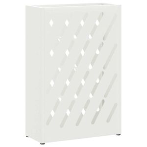 vidaXL Stojak na Parasol Deszczowy Biały 28 x 12 x 41 cm Stal