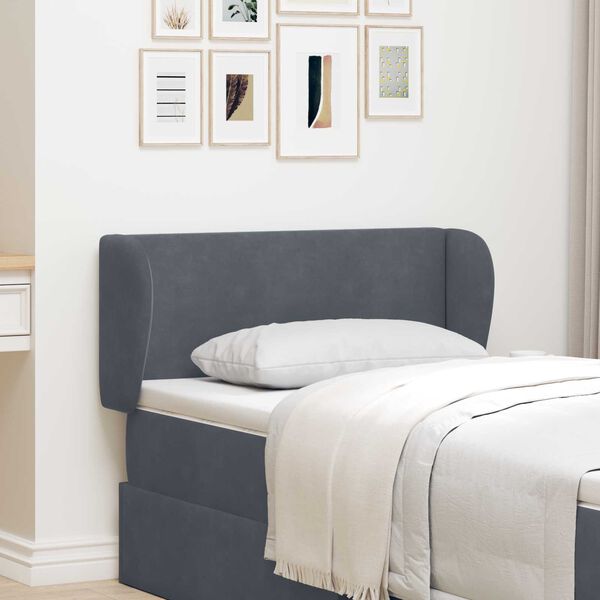 vidaXL Ucho Głowy Przygaszony Szary 40 x 23 x 6 cm Aksamit