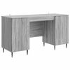 vidaXL Biurko Szary Sonoma 142,5 x 50 x 75 cm Drewno inżynieryjne