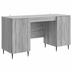 vidaXL Biurko Szary Sonoma 142,5 x 50 x 75 cm Drewno inżynieryjne