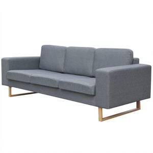 vidaXL Sofa 3-os. jasnoszara