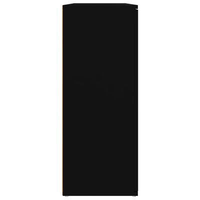 vidaXL Szafka, czarna, 91x29,5x75 cm, materiał drewnopochodny