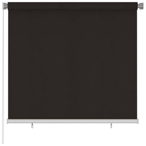 vidaXL Roleta zewnętrzna, 165(szer.)x140(wys.) cm, brązowa, HDPE