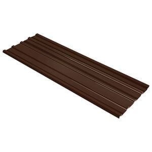 vidaXL Panel dachowy 12 szt. Brązowy 129 x 45 cm Stal galwanizowana