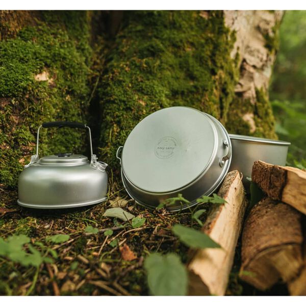 Easy Camp Zestaw naczyń turystycznych Adventure, M, srebrny