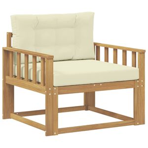 vidaXL Środkowa sofa ogrodowa Poliester Biały